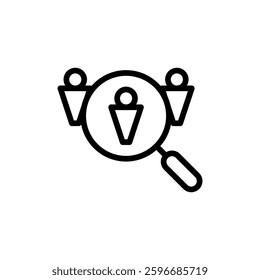 Hiring icon vector illustration. Search job vacancy sign and symbol. Human resources concept. Recruitment