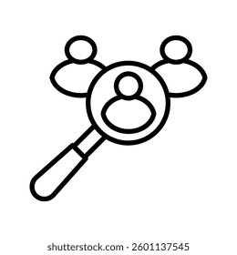 Hiring icon vector illustration. Search job vacancy sign and symbol. Human resources concept. Recruitment