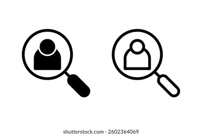 Hiring icon vector illustration. Search job vacancy sign and symbol. Human resources concept. Recruitment