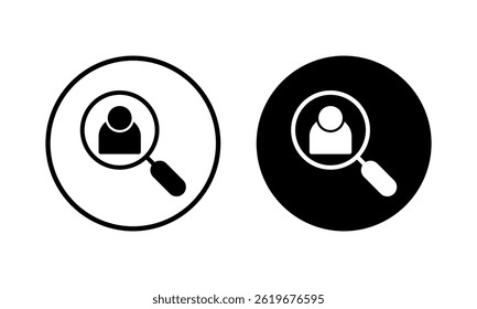 Hiring icon vector illustration. Search job vacancy sign and symbol. Human resources concept. Recruitment