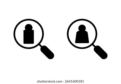 Hiring icon vector illustration. Search job vacancy sign and symbol. Human resources concept. Recruitment