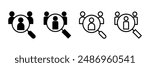 Hiring icon vector isolated on white background. Human resources concept. Recruitment. Search job vacancy icon. Hire. Find people icon
