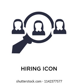 Hiring icon vector isolated on white background for your web and mobile app design, Hiring logo concept