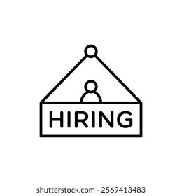 Hiring icon Vector logo outline