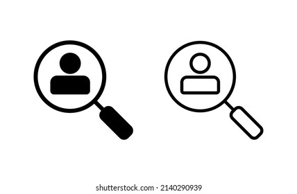Hiring icon vector. Search job vacancy sign and symbol. Human resources concept. Recruitment