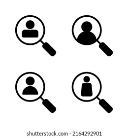 Hiring icon vector. Search job vacancy sign and symbol. Human resources concept. Recruitment