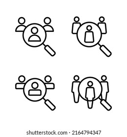 Hiring icon vector. Search job vacancy sign and symbol. Human resources concept. Recruitment