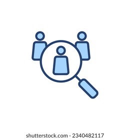 Hiring icon vector. Search job vacancy sign and symbol. Human resources concept. Recruitment