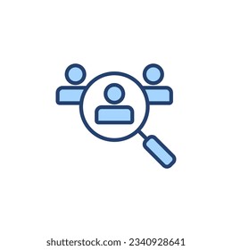 Hiring icon vector. Search job vacancy sign and symbol. Human resources concept. Recruitment
