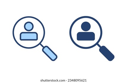 Hiring icon vector. Search job vacancy sign and symbol. Human resources concept. Recruitment