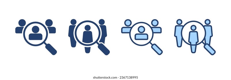 Hiring icon vector. Search job vacancy sign and symbol. Human resources concept. Recruitment
