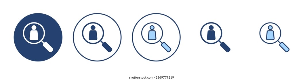Hiring icon vector. Search job vacancy sign and symbol. Human resources concept. Recruitment