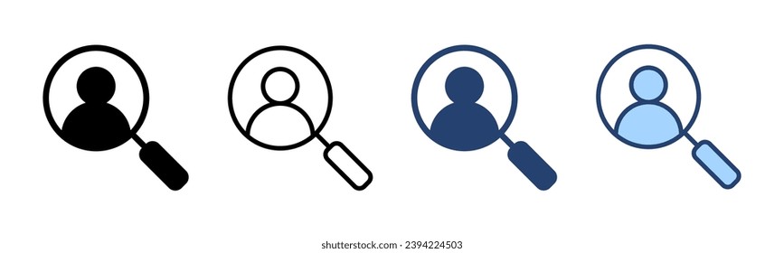 Hiring icon vector. Search job vacancy sign and symbol. Human resources concept. Recruitment