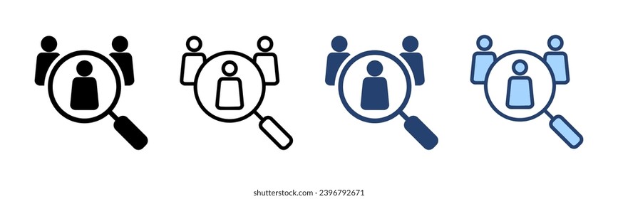 Hiring icon vector. Search job vacancy sign and symbol. Human resources concept. Recruitment
