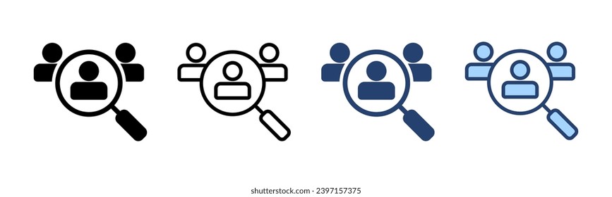 Hiring icon vector. Search job vacancy sign and symbol. Human resources concept. Recruitment