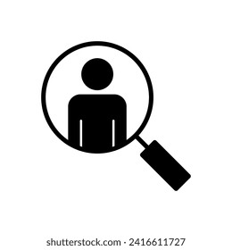Hiring icon vector. Search job vacancy icon. Human resources concept. Recruitment