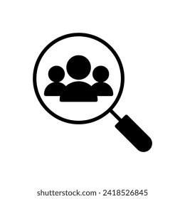 Hiring icon vector. Search job vacancy icon. Human resources concept. Recruitment