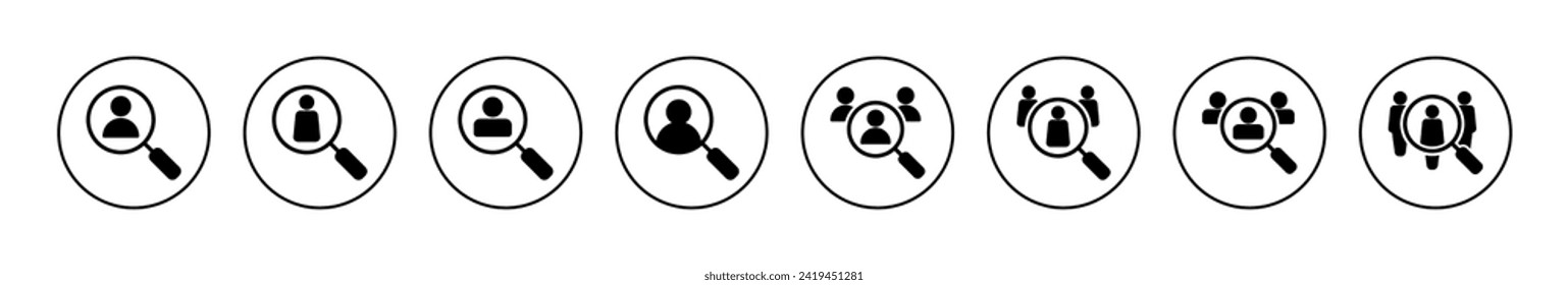 Hiring icon vector. Search job vacancy sign and symbol. Human resources concept. Recruitment