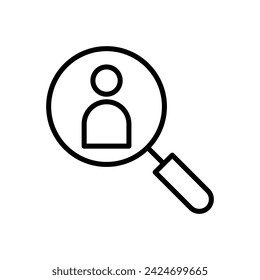 Hiring icon vector. Search job vacancy icon. Human resources concept. Recruitment