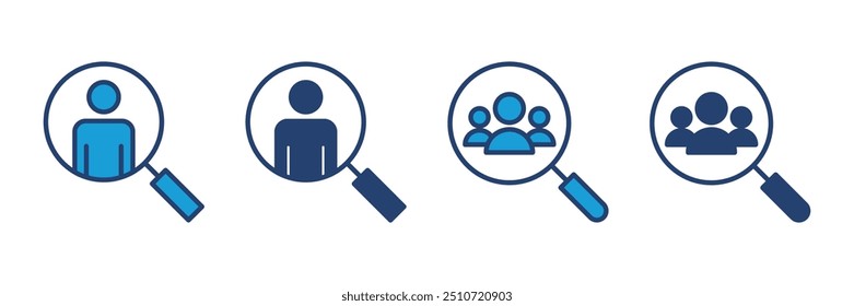 Hiring icon vector. Search job vacancy icon. Human resources concept. Recruitment