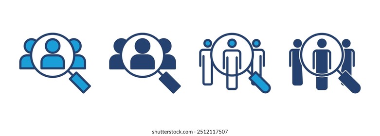 Hiring icon vector. Search job vacancy icon. Human resources concept. Recruitment