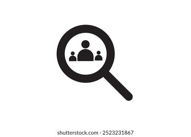 Hiring icon vector. Search job vacancy sign and symbol. Human resources concept. Recruitment