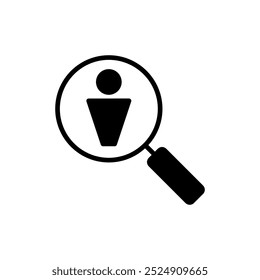 Hiring icon vector. Search job vacancy sign and symbol. Human resources concept. Recruitment