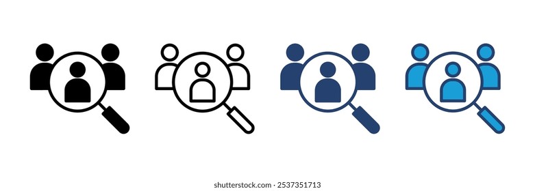 Hiring icon vector. Search job vacancy icon. Human resources concept. Recruitment