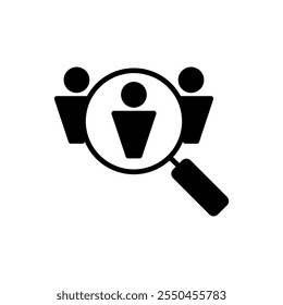 Hiring icon vector. Search job vacancy sign and symbol. Human resources concept. Recruitment