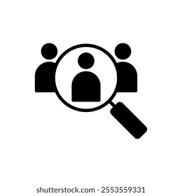 Hiring icon vector. Search job vacancy sign and symbol. Human resources concept. Recruitment