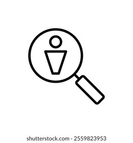 Hiring icon vector. Search job vacancy sign and symbol. Human resources concept. Recruitment