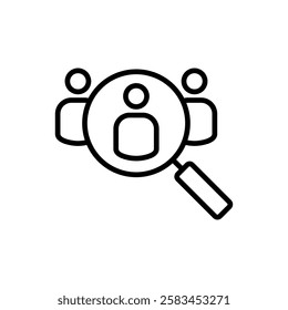 Hiring icon vector. Search job vacancy sign and symbol. Human resources concept. Recruitment