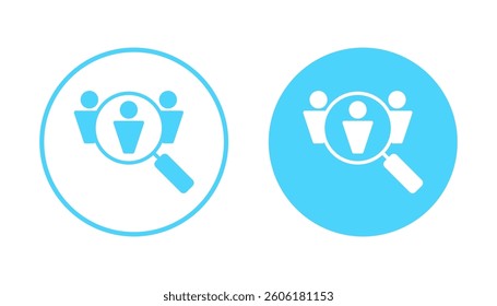 Hiring icon vector. Search job vacancy sign and symbol. Human resources concept. Recruitment
