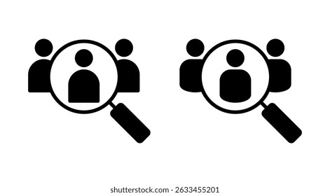Hiring icon vector. Search job vacancy sign and symbol. Human resources concept. Recruitment