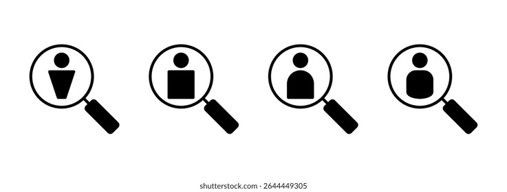 Hiring icon vector. Search job vacancy sign and symbol. Human resources concept. Recruitment