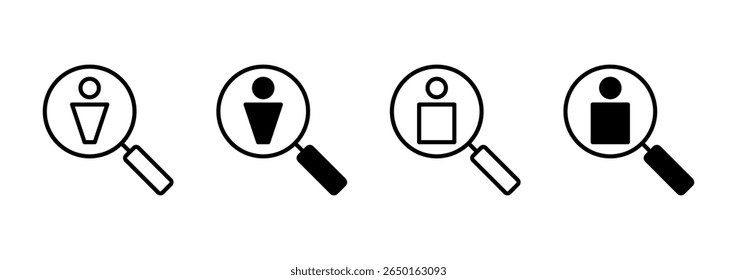 Hiring icon vector. Search job vacancy sign and symbol. Human resources concept. Recruitment