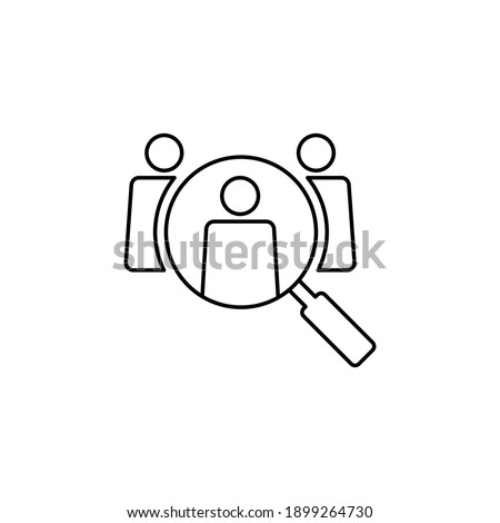 Hiring icon vector. Search job vacancy icon. Human resources concept. Recruitment