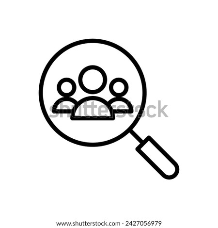 Hiring icon vector. Search job vacancy icon. Human resources concept. Recruitment