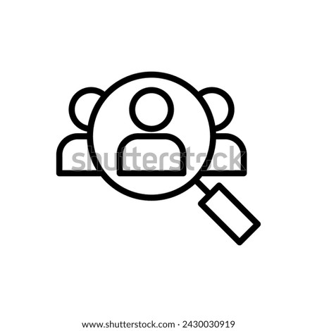 Hiring icon vector. Search job vacancy icon. Human resources concept. Recruitment