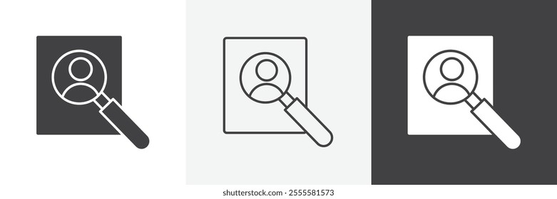 Hiring icon vector set for ui designs