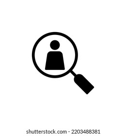 Hiring icon vector for web and mobile app. Search job vacancy sign and symbol. Human resources concept. Recruitment