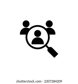 Hiring icon vector for web and mobile app. Search job vacancy sign and symbol. Human resources concept. Recruitment