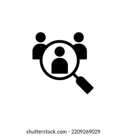 Hiring icon vector for web and mobile app. Search job vacancy sign and symbol. Human resources concept. Recruitment