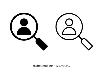 Hiring icon vector for web and mobile app. Search job vacancy sign and symbol. Human resources concept. Recruitment
