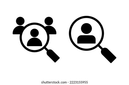 Hiring icon vector for web and mobile app. Search job vacancy sign and symbol. Human resources concept. Recruitment