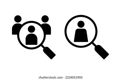 Hiring icon vector for web and mobile app. Search job vacancy sign and symbol. Human resources concept. Recruitment