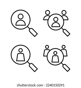 Hiring icon vector for web and mobile app. Search job vacancy sign and symbol. Human resources concept. Recruitment