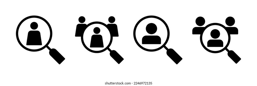 Hiring icon vector for web and mobile app. Search job vacancy sign and symbol. Human resources concept. Recruitment