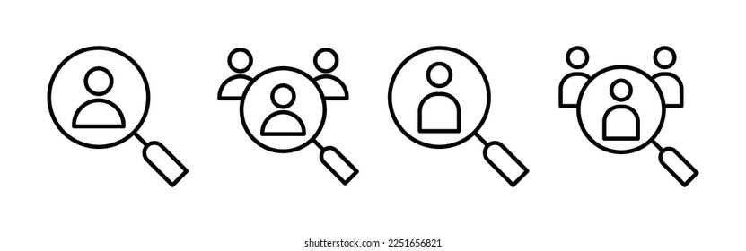 Hiring icon vector for web and mobile app. Search job vacancy sign and symbol. Human resources concept. Recruitment