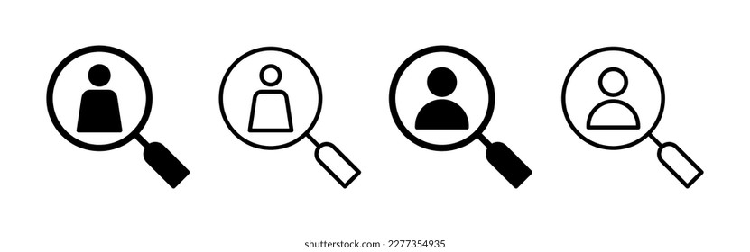 Hiring icon vector for web and mobile app. Search job vacancy sign and symbol. Human resources concept. Recruitment